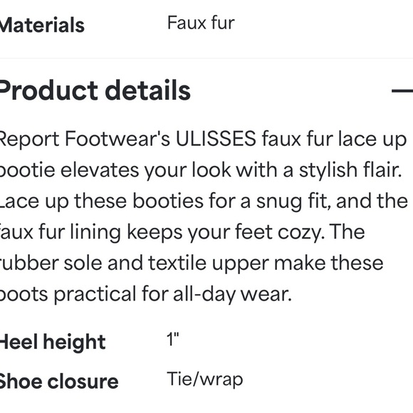 Report Footwear Ulisses Women's Gray Fur-Lined Boots Sz 6 - Picture 5 of 8